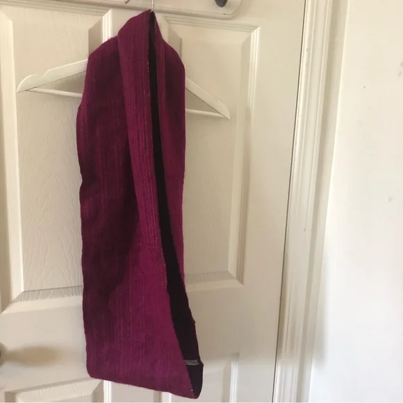 Magenta Wool Infinity Scarf - Picture 2 of 7